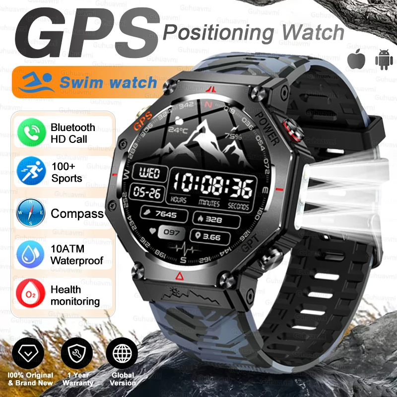 T-Rex 3 Ultra Military Grade GPS Smart Watch 10ATM Waterproof Compass Altimeter Barometric AMOLED Men HD Call Sports Smartwatch - Image 30