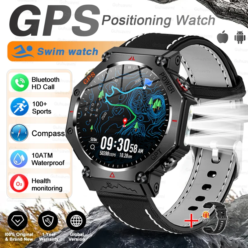 T-Rex 3 Ultra Military Grade GPS Smart Watch 10ATM Waterproof Compass Altimeter Barometric AMOLED Men HD Call Sports Smartwatch - Image 23