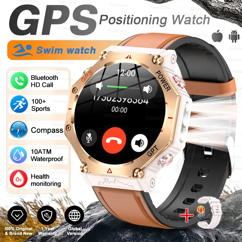 T-Rex 3 Ultra Military Grade GPS Smart Watch 10ATM Waterproof Compass Altimeter Barometric AMOLED Men HD Call Sports Smartwatch - Image 25