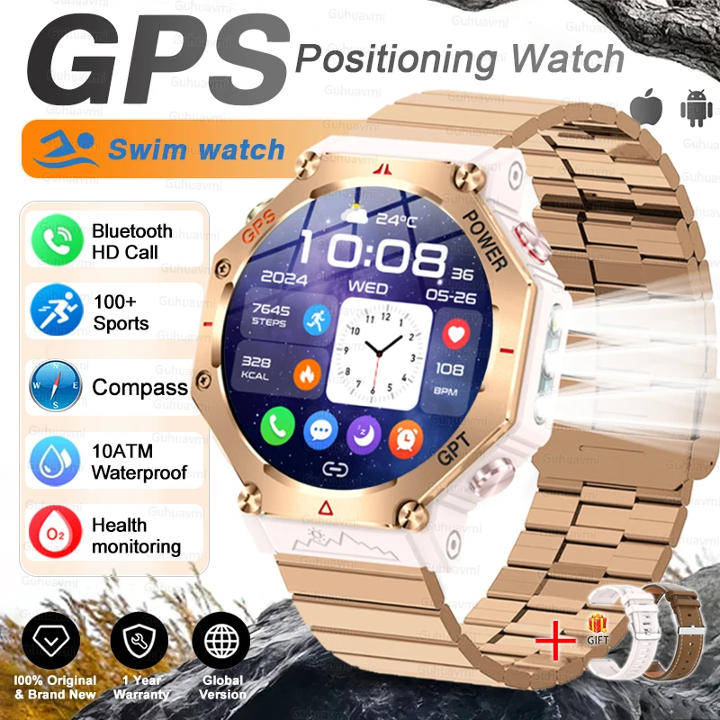 T-Rex 3 Ultra Military Grade GPS Smart Watch 10ATM Waterproof Compass Altimeter Barometric AMOLED Men HD Call Sports Smartwatch - Image 33