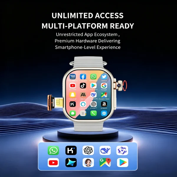 GN30 Android 4G SIM Card 2.06''AMOLED GPS WIFI 190°Rotating Camera Video Call Google Play - Image 3