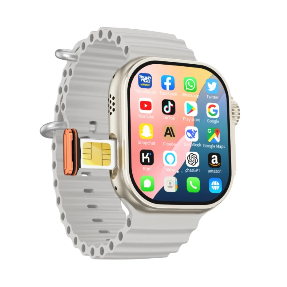 GN30 Android 4G SIM Card 2.06''AMOLED GPS WIFI 190°Rotating Camera Video Call Google Play