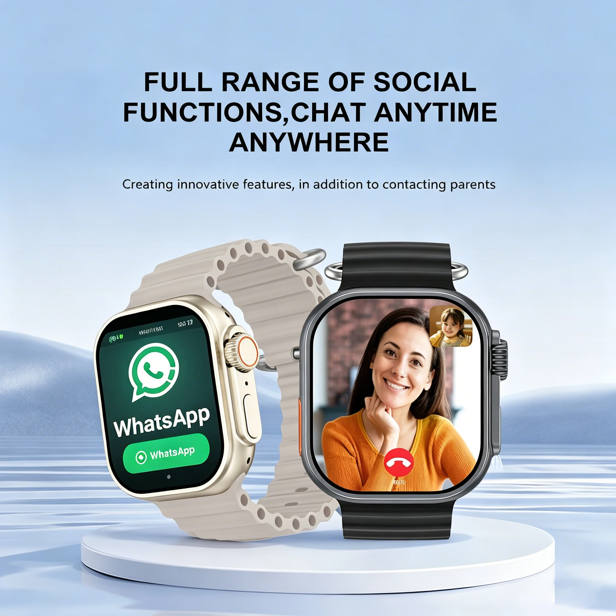 GN30 Android 4G SIM Card 2.06''AMOLED GPS WIFI 190°Rotating Camera Video Call Google Play - Image 2